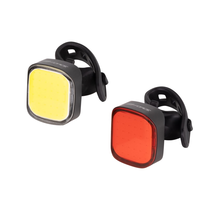 Světla/blikačky sada FORCE COB 2.0 USB přední+zadn