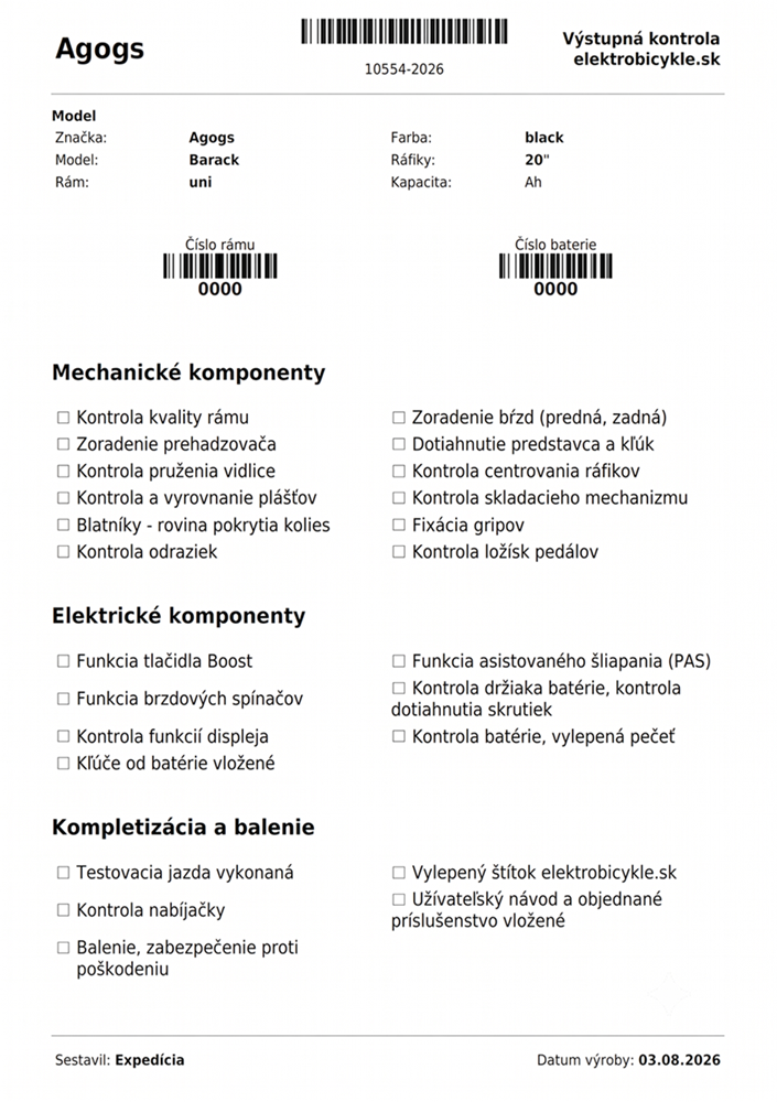 Kontrola elektrobicyklov